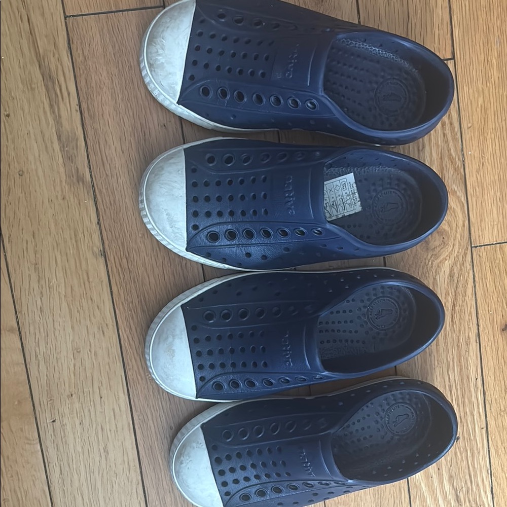 Native Blue and White Sneakers Lightweight Slip-On
